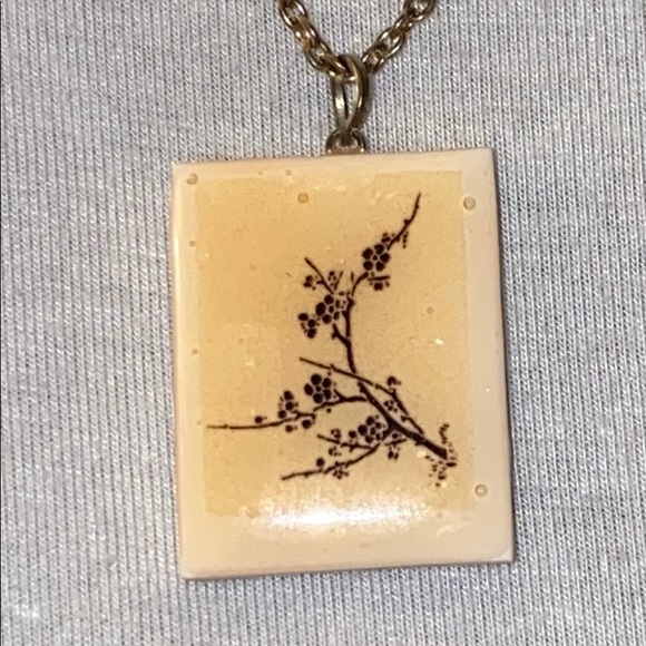 Vintage painting necklace - Picture 2 of 4